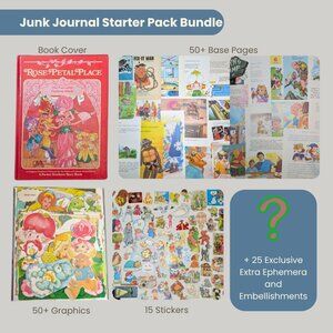 🌹 Rose Petal Place Junk Journal Starter Pack  140+ Pieces Hyper-Feminine Chaos